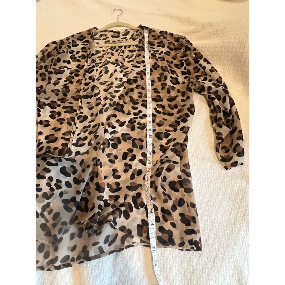 New Let Them Eat Cake Leopard Print Kimono Wrap Coverup - Picture 8 of 8